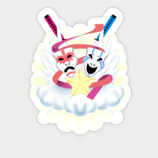 MASKS OF DRAMA Sticker